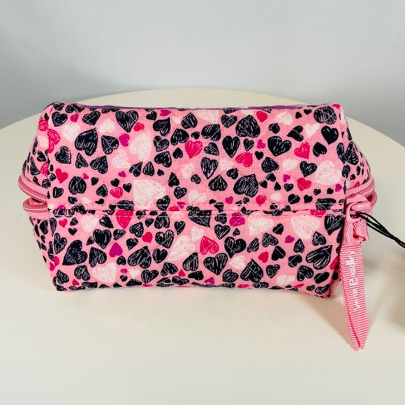 ❤️Vera Bradley Love You Snoopy Clamshell Cosmetic Case Valentines Day Makeup - Picture 4 of 4